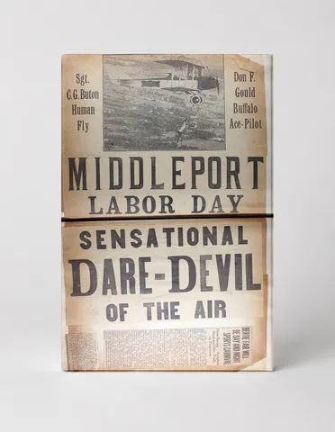 Middleport Labor Day Dare-Devil of the Air 1900s - Vintage Aviation Event Poster Canvas Wall Art