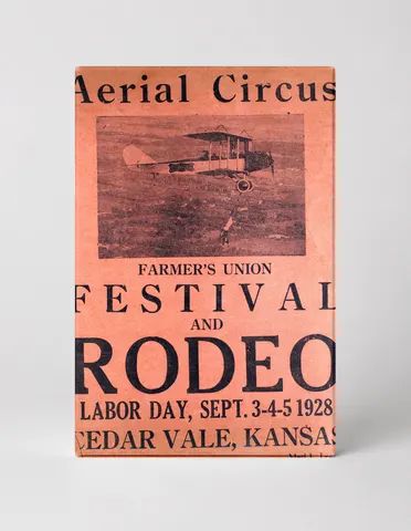 Aerial Circus Farmer's Union Rodeo 1928 - Vintage Advertising Poster Wall Art