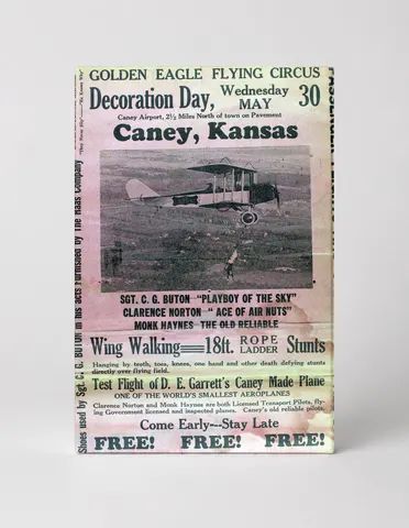 Golden Eagle Flying Circus 1920s Caney Kansas - Vintage Aviation Poster Wall Art