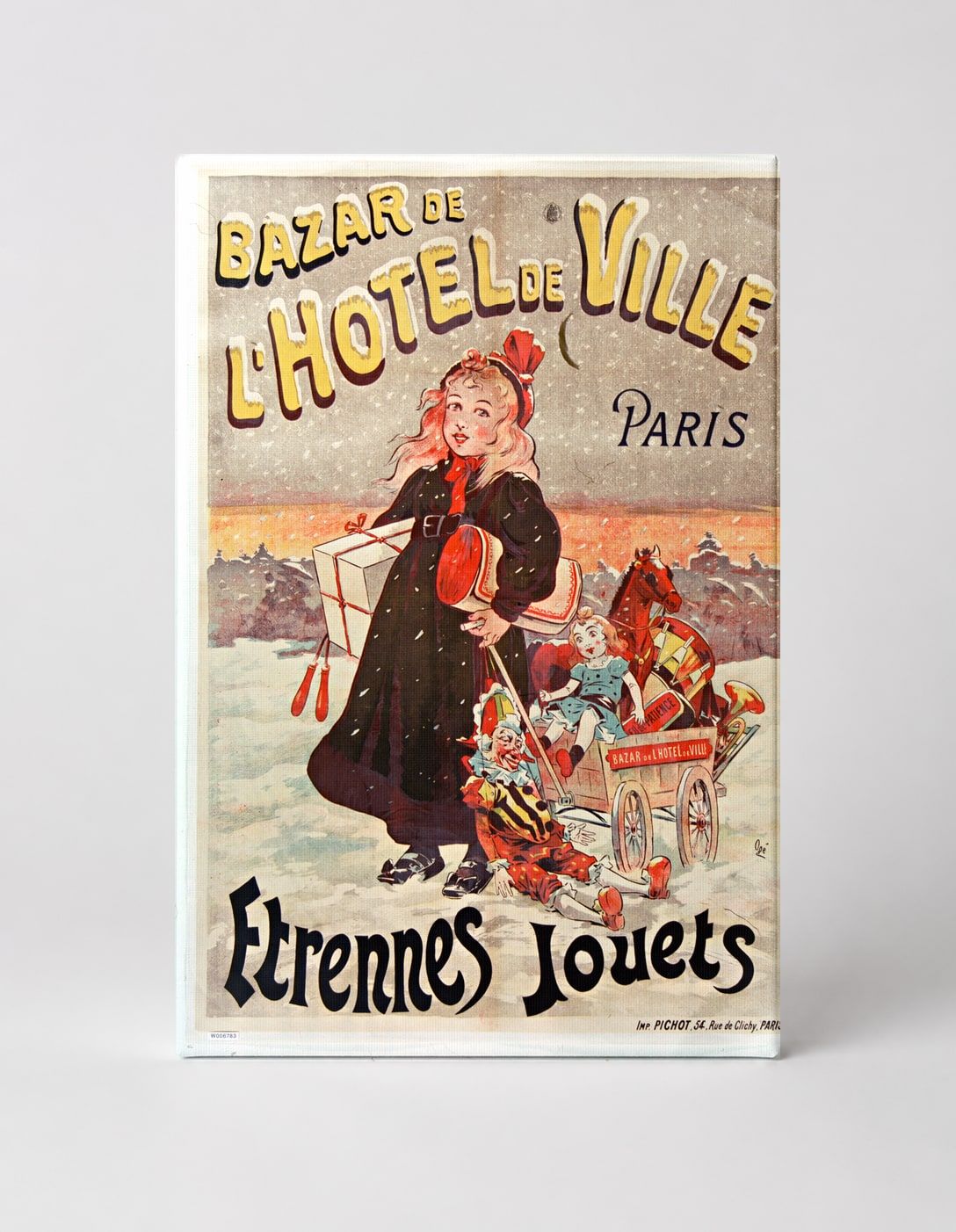 Bazar de L'Hotel de Ville Paris Jouets 1890s - Belle Époque Vintage Poster Wall Art