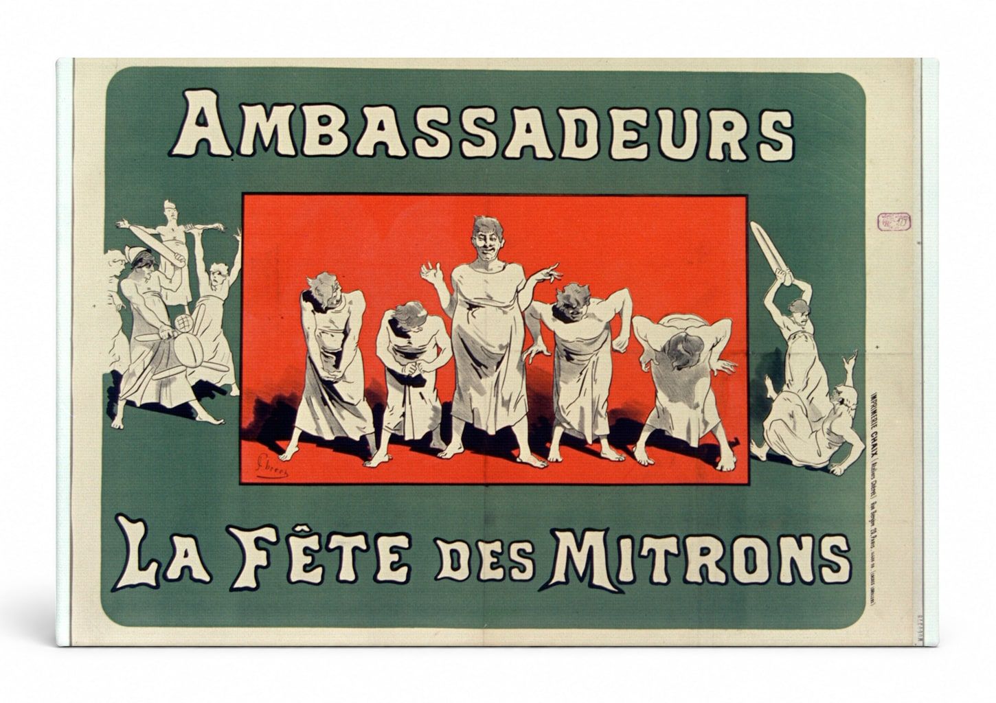 Ambassadeurs La Fête des Mitrons 1890s – Belle Époque Vintage Poster Wall Art
