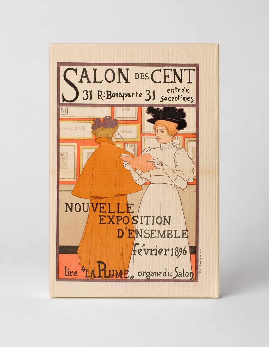 Salon des Cent 1896 - Belle Époque Vintage Poster Canvas Wall Art