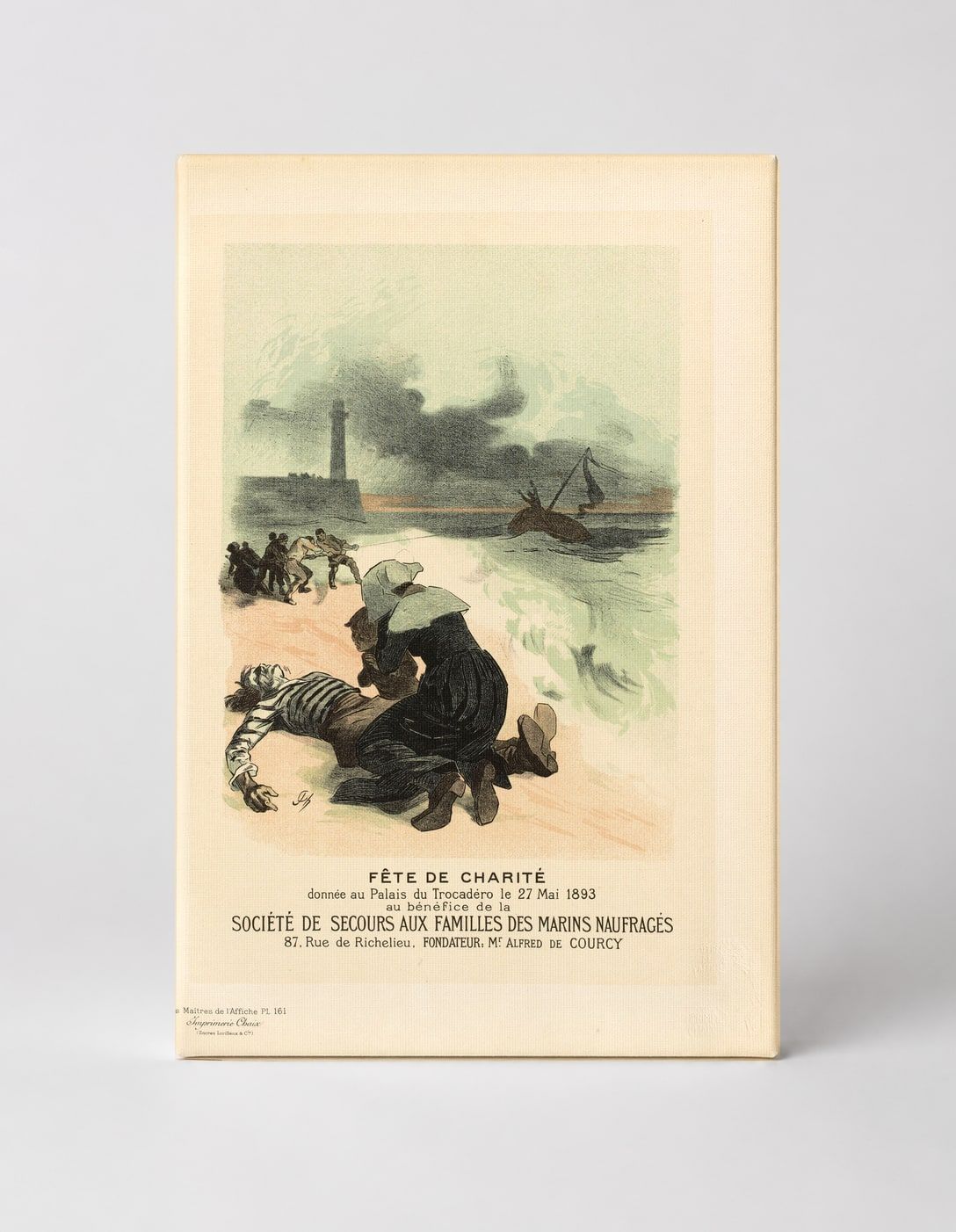 Fête de Charité 1893 French Maritime Charity Vintage Poster Wall Art