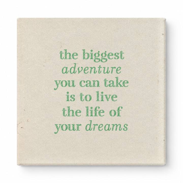 The Biggest Adventure You Can Take Is to Live the Life of Your Dreams — Distressed Chalkboard