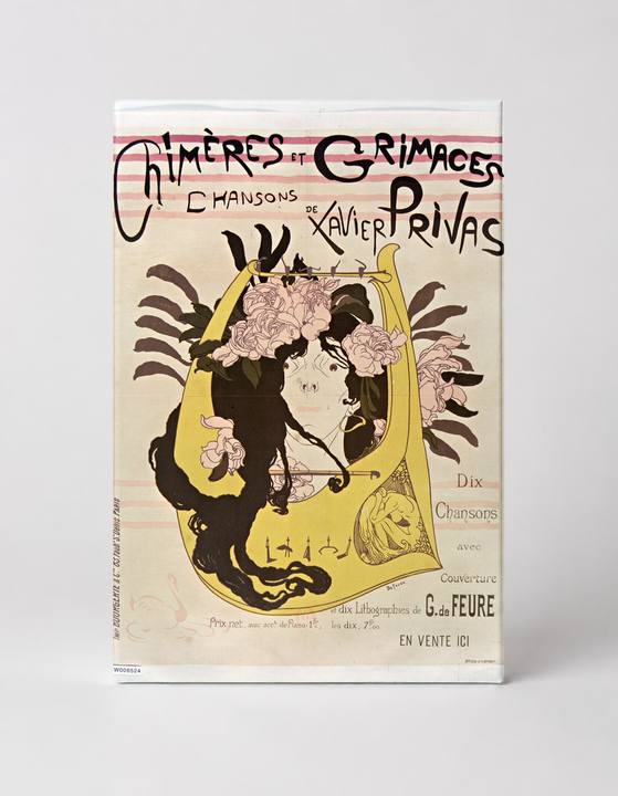 Chimères et Grimaces 1900 - Art Nouveau Vintage Poster Canvas Wall Art