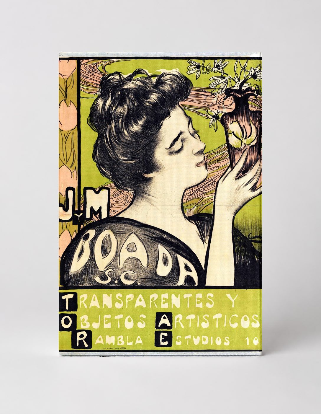 J.M. Boada Transparentes y Objetos Artisticos 1900s - Art Nouveau Vintage Poster Wall Art
