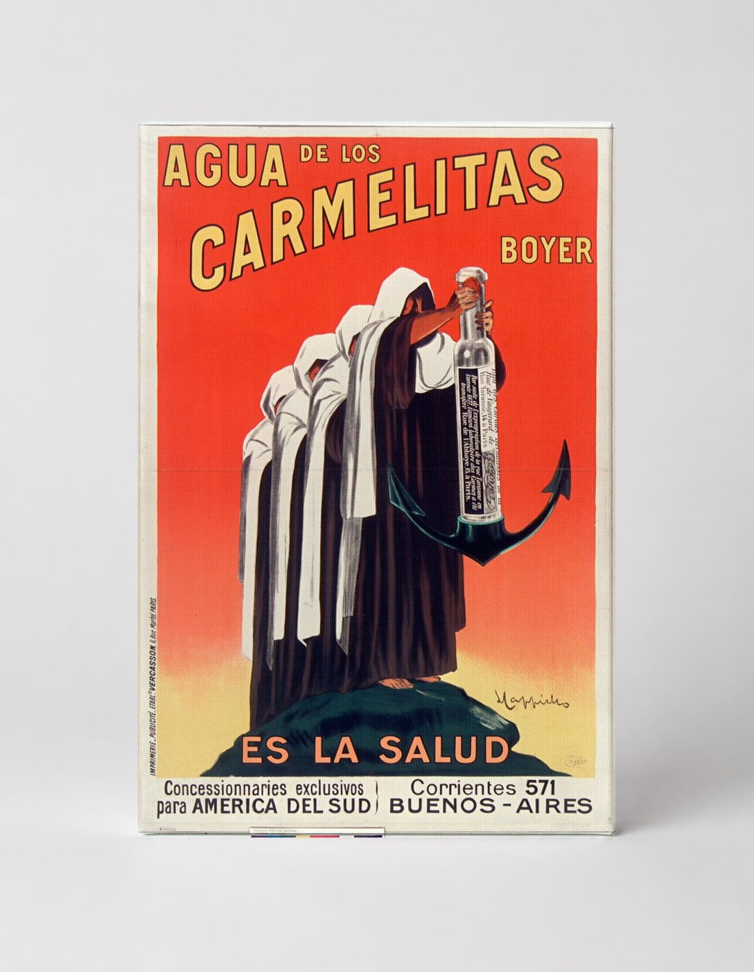 Agua de los Carmelitas Boyer 1900s - Vintage Spanish Advertising Poster Wall Art