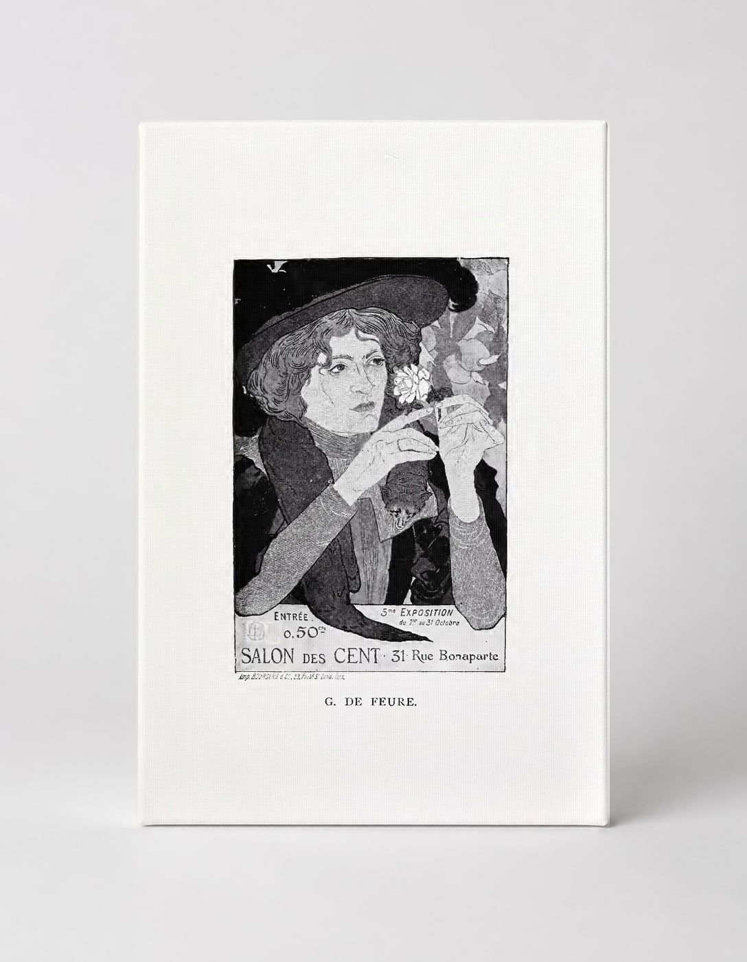 Salon des Cent 1895 - Art Nouveau Vintage Poster Canvas Wall Art