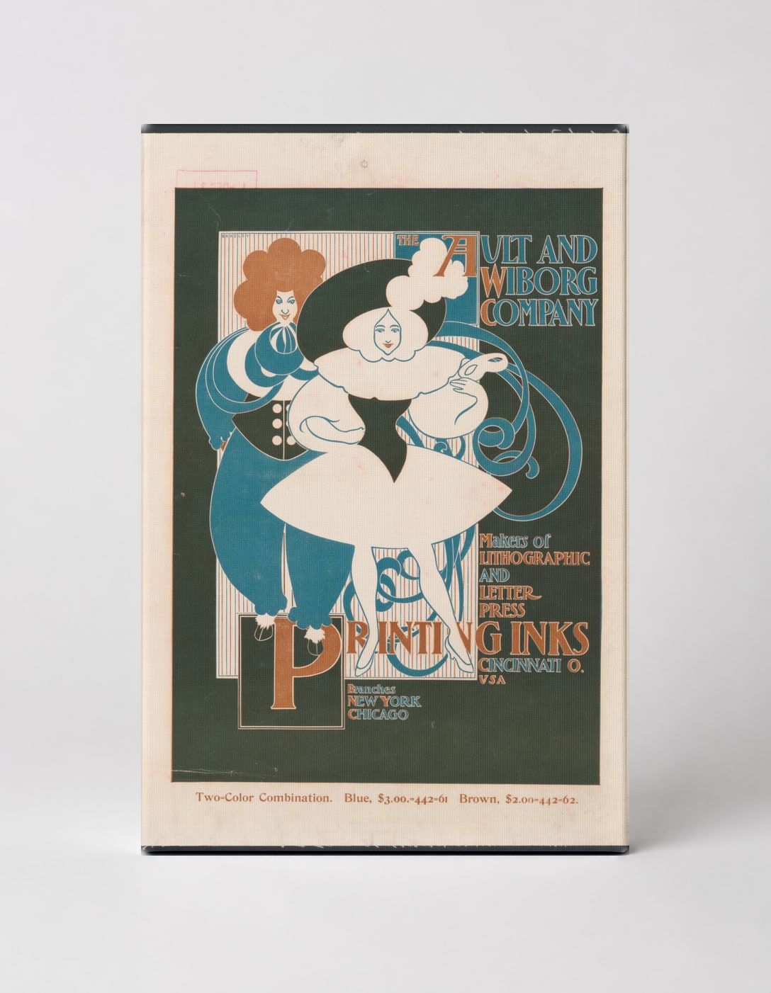 Ault and Wiborg Company 1890s Printing Inks Vintage Poster Wall Art