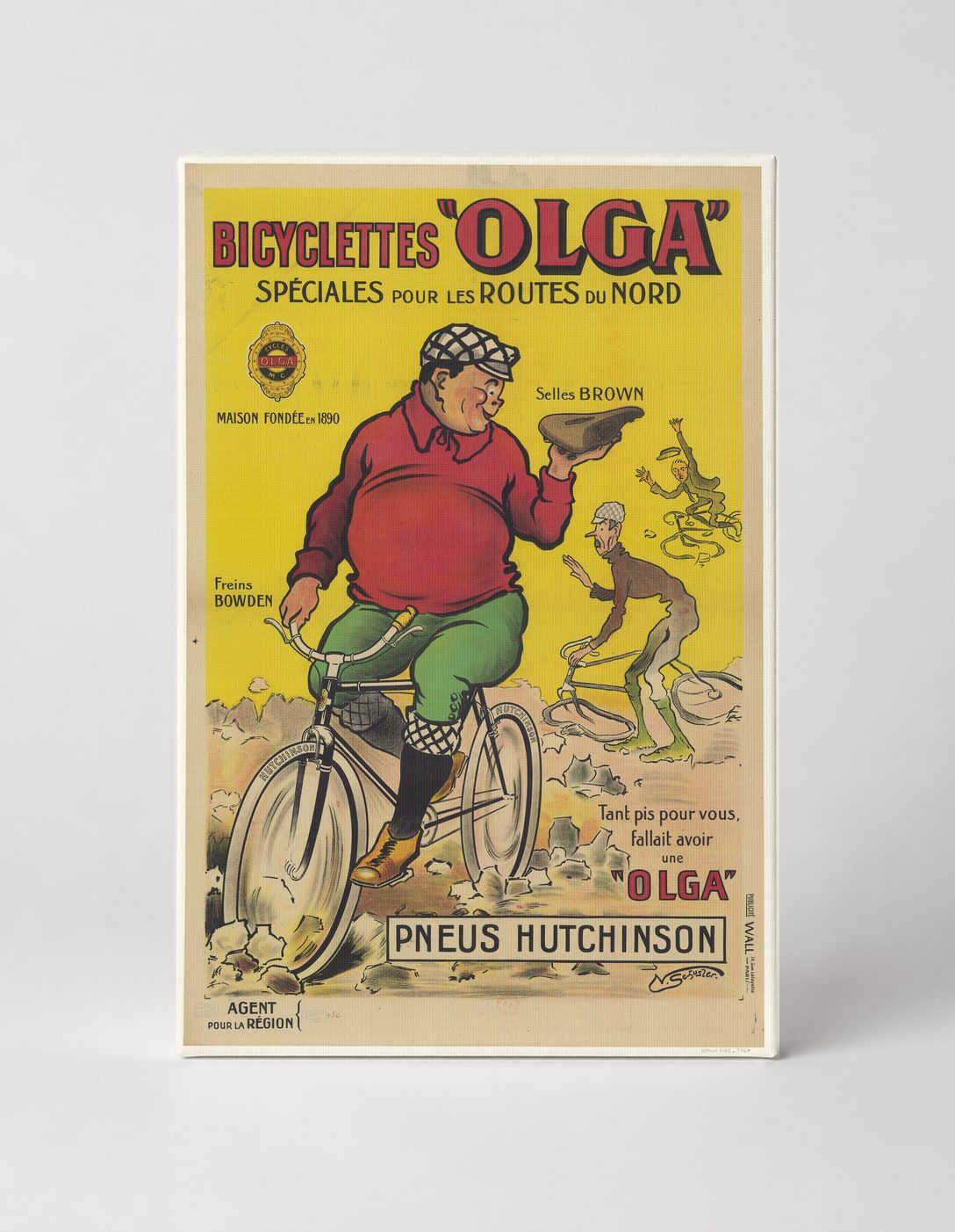 Bicyclettes Olga 1900s Belle Époque French Bicycle Vintage Poster Wall Art