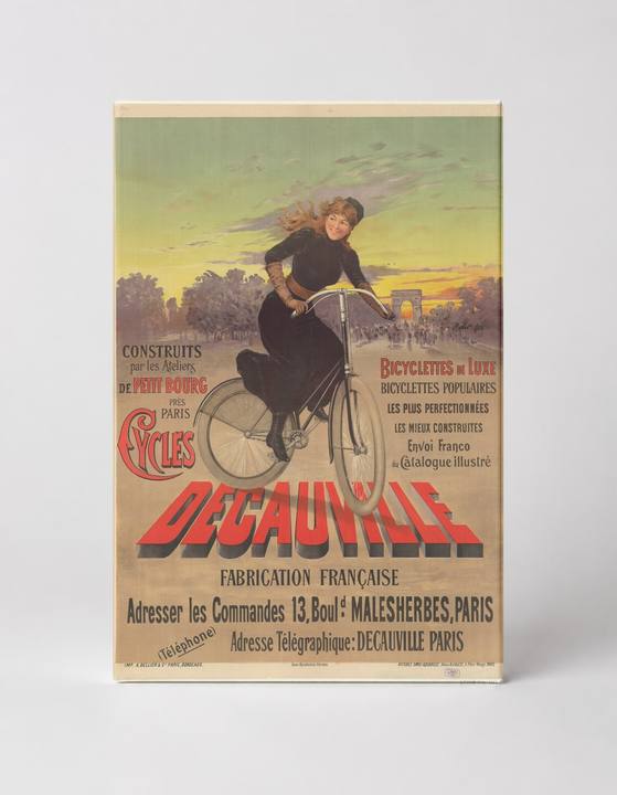Cycles Decauville 1890s - Belle Époque Vintage Bicycle Poster Wall Art