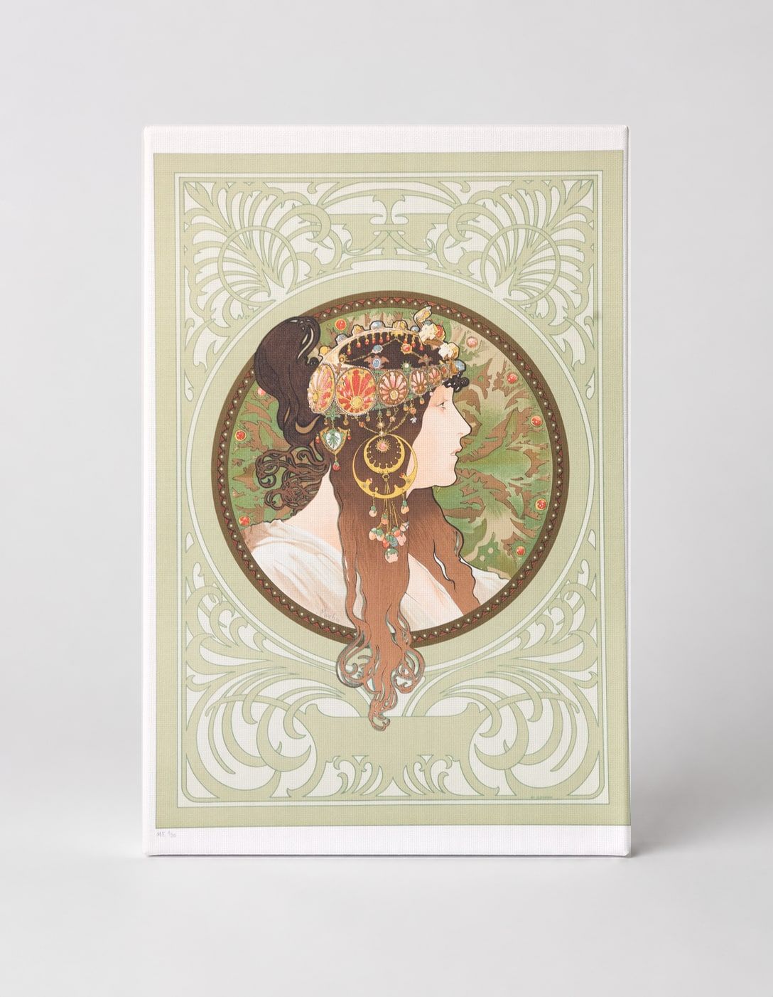 Byzantine Head - Art Nouveau Vintage Poster Wall Art Canvas Print