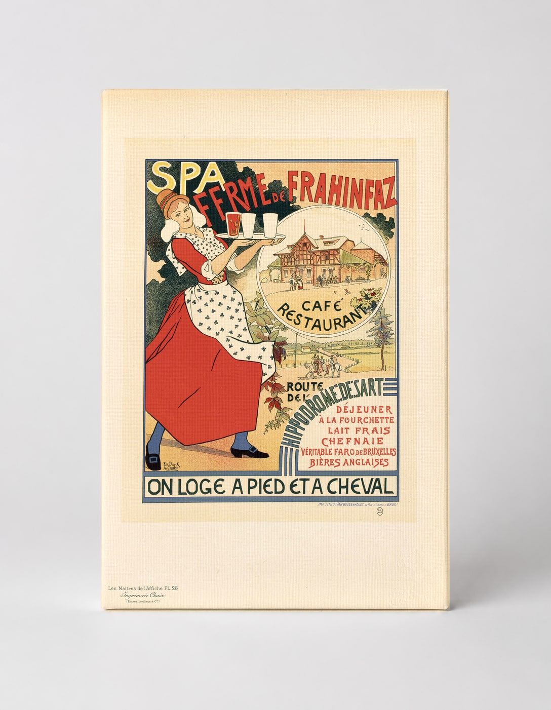 Spa Ferme des Frahinfaz Café Restaurant 1890s - Belle Époque Vintage Poster Wall Art