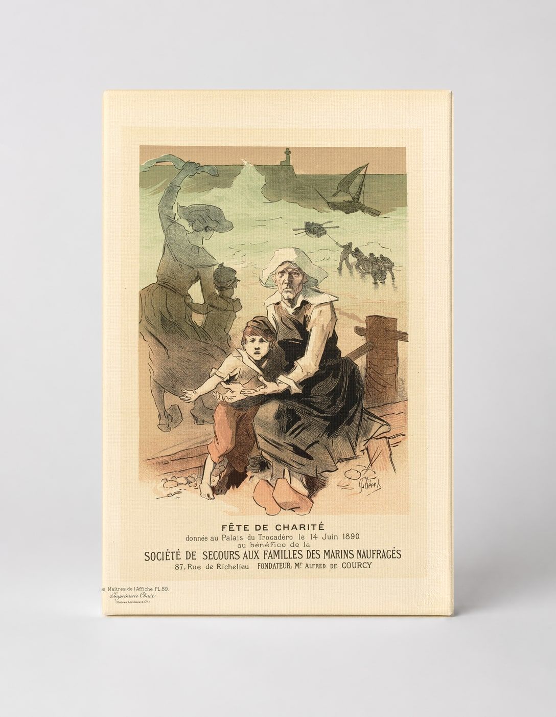 Fête de Charité 1890 French Maritime Charity Vintage Poster Wall Art