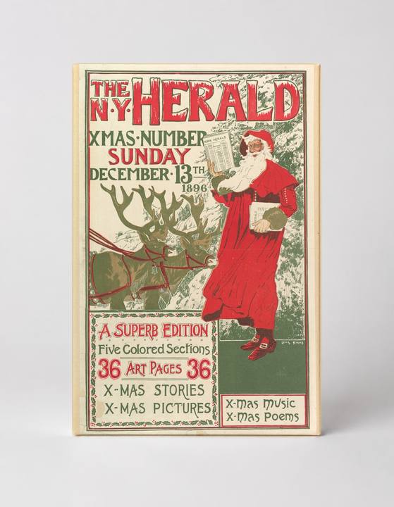 The NY Herald Christmas 1896 - Victorian Vintage Poster Canvas Wall Art