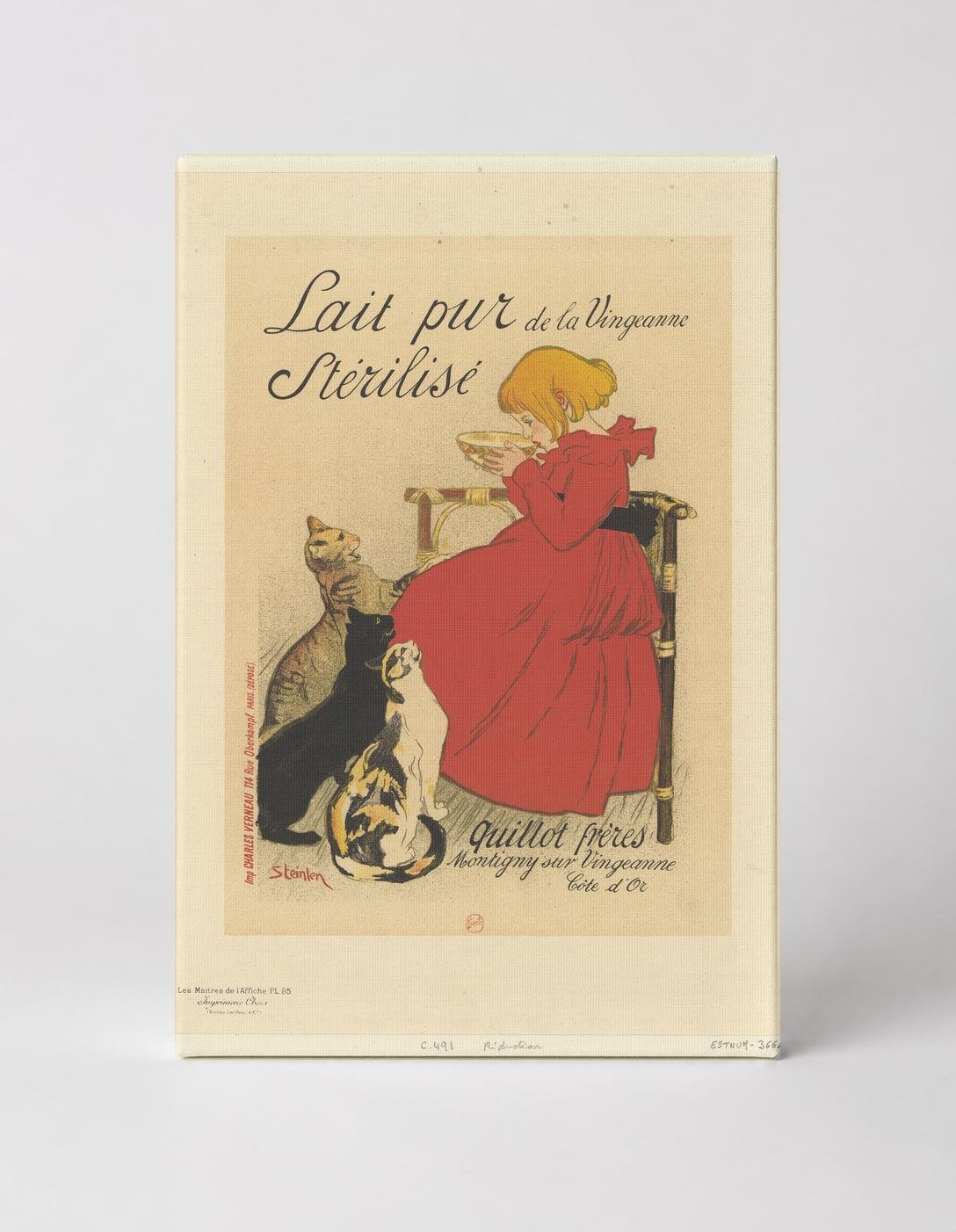 Lait Pur de la Vingeanne Stérilisé 1894 - Belle Époque Vintage Poster Wall Art