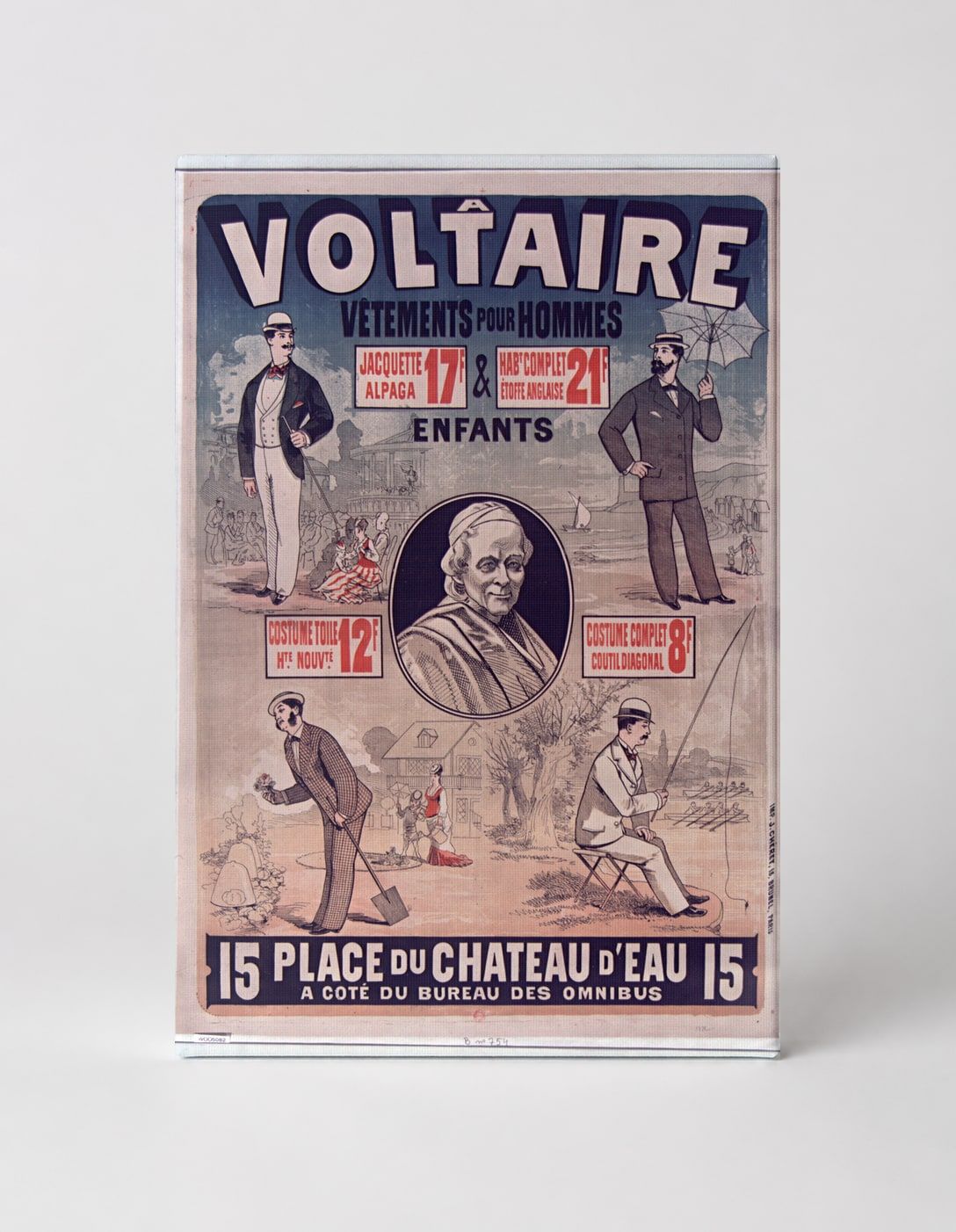 Voltaire Vêtements Pour Hommes 1890s - French Fashion Vintage Poster Wall Art