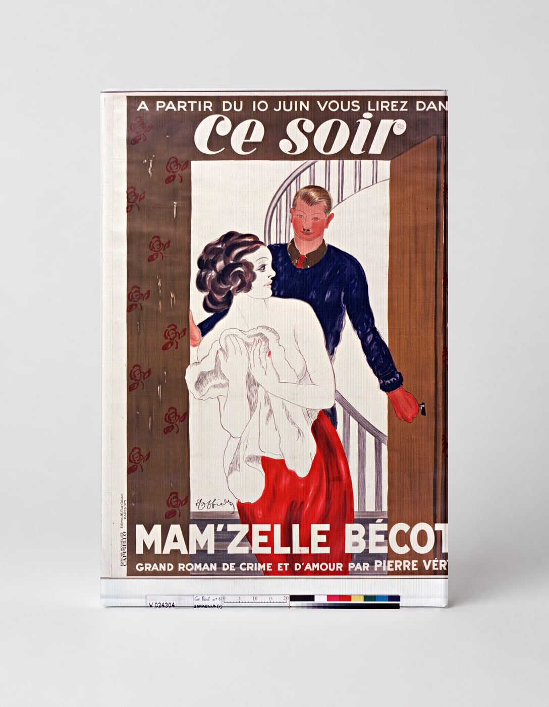 Mam'zelle Bécot 1930s French Crime Novel Vintage Poster Wall Art