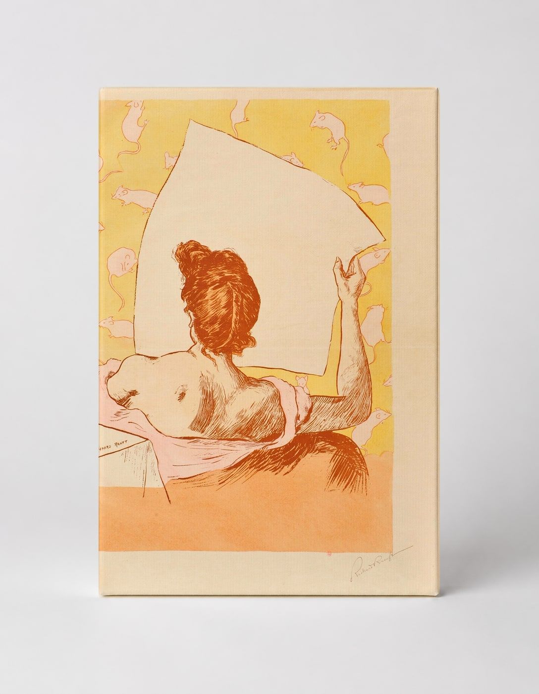 Woman with White Panel Rats - Belle Epoque Vintage Lithograph Poster Wall Art
