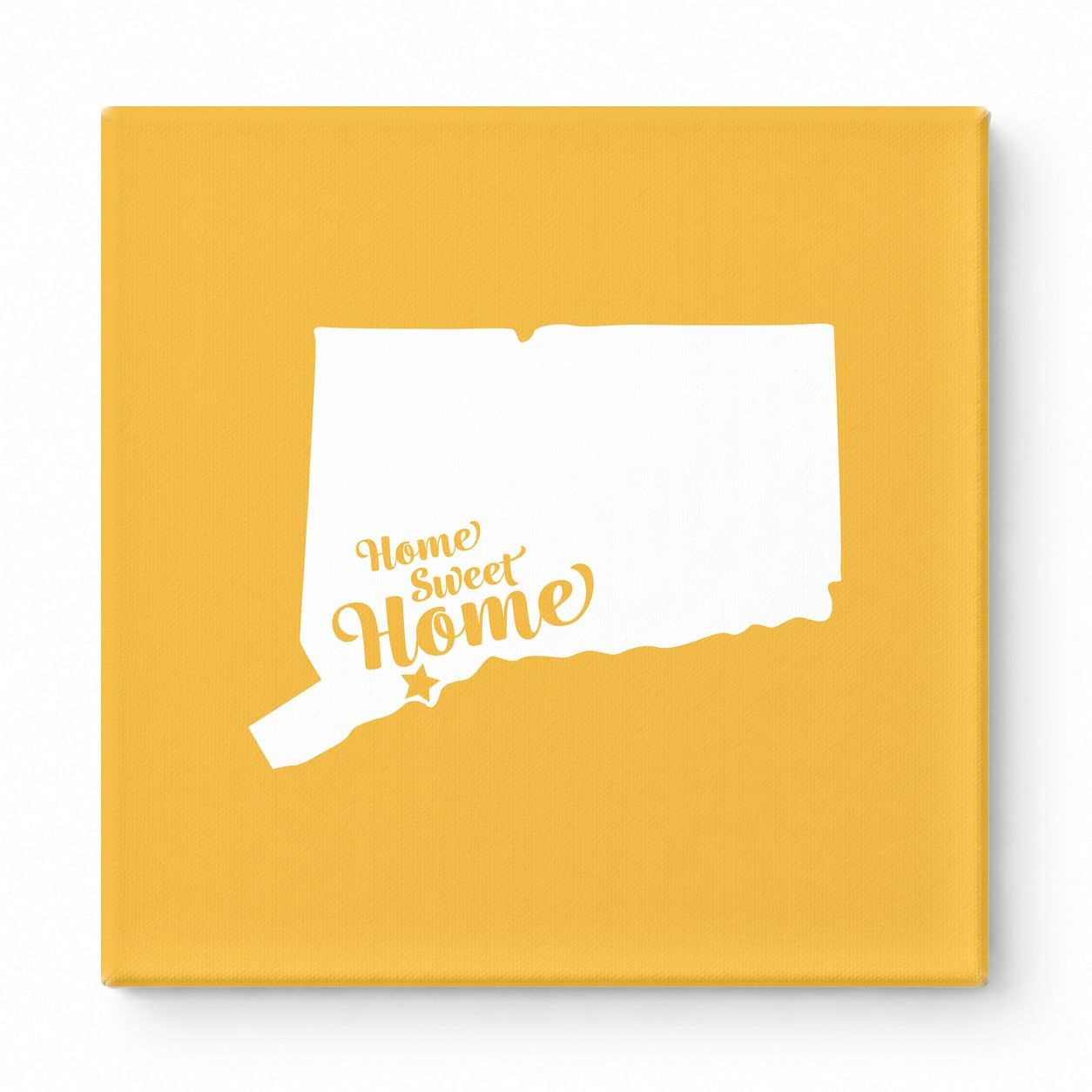 Home Sweet Waterbury — Connecticut State Silhouette