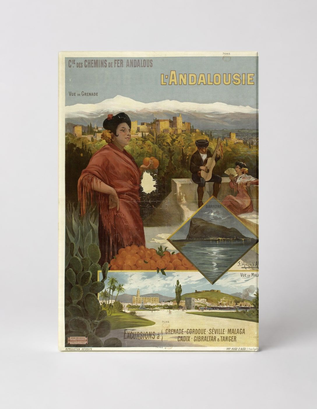 L'Andalousie 1900 - Andalusia Spain Vintage Travel Poster Wall Art