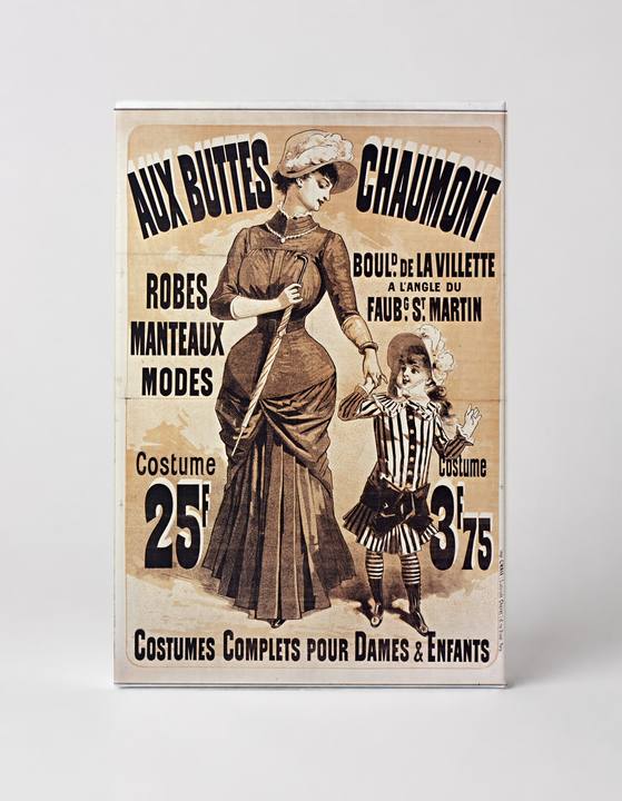 Aux Buttes Chaumont 1880s French Fashion - Vintage Advertising Poster Wall Art
