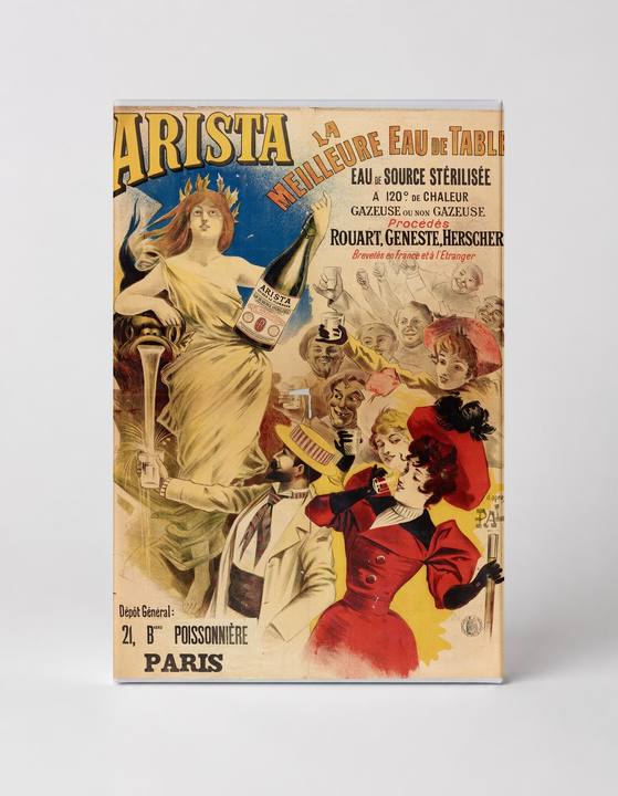 Arista Eau de Table 1890s Belle Époque French Water Poster Canvas Wall Art