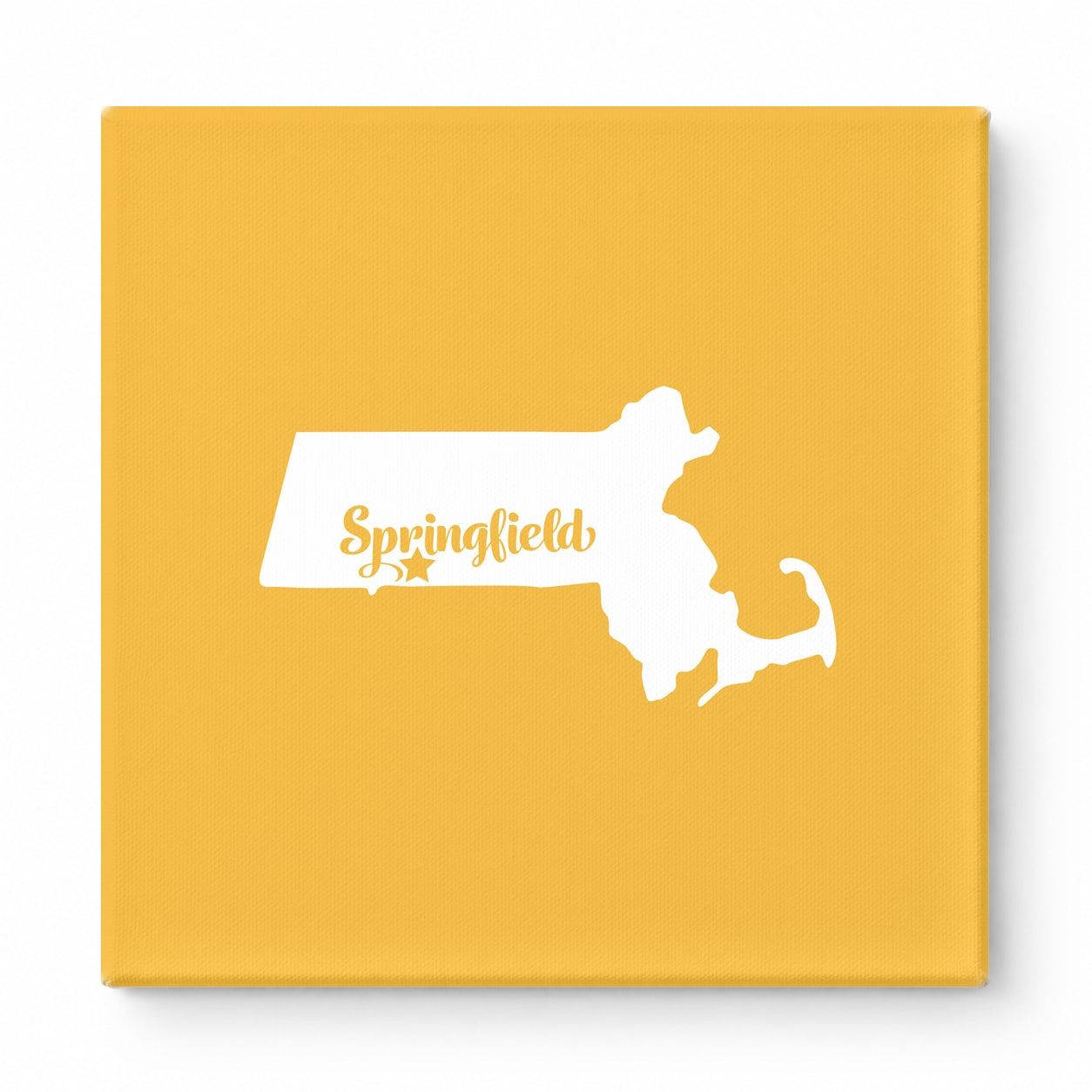 Home Sweet Springfield — Massachusetts State Silhouette