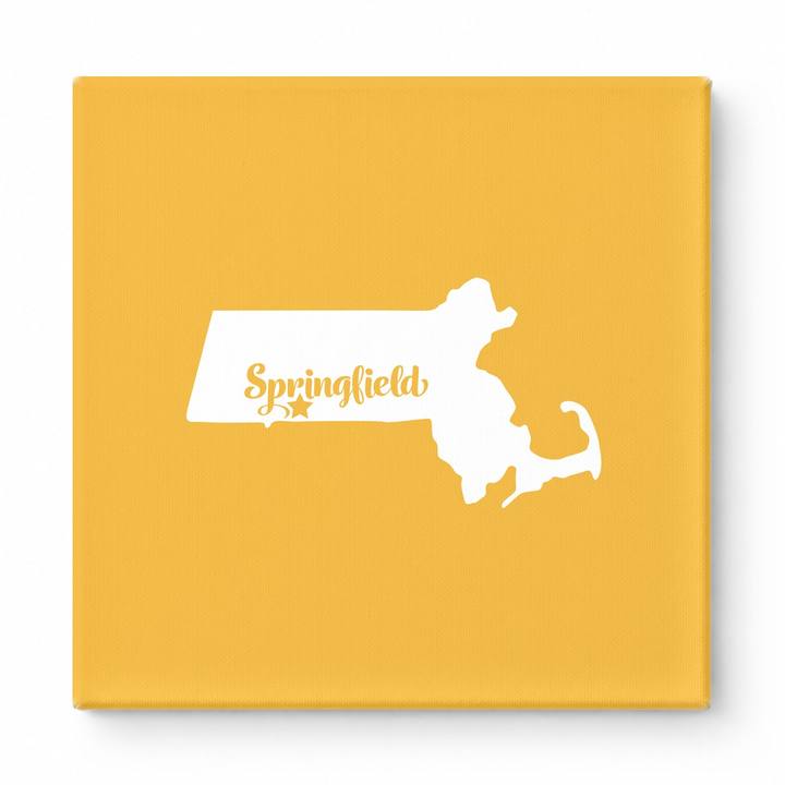 Home Sweet Springfield — Massachusetts State Silhouette