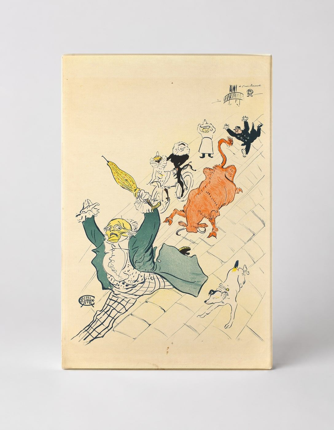 Cascading Figures Chaos 1890s Belle Epoque Vintage Poster Wall Art