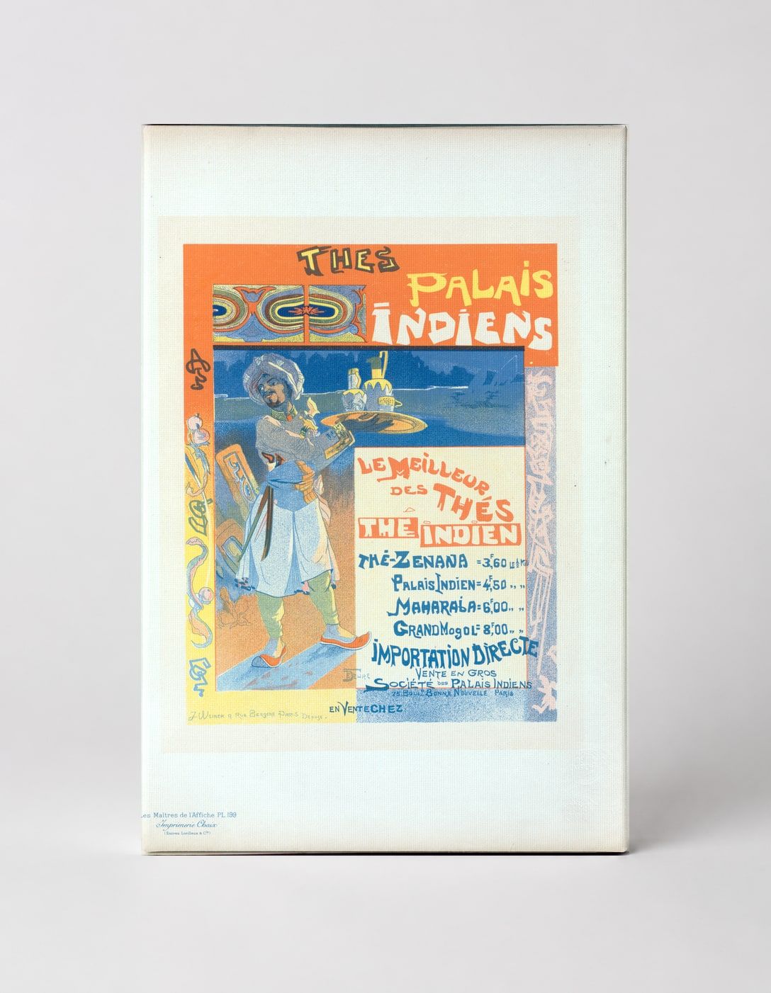 Thés Palais Indiens 1890s - Belle Époque Vintage Poster Canvas Wall Art