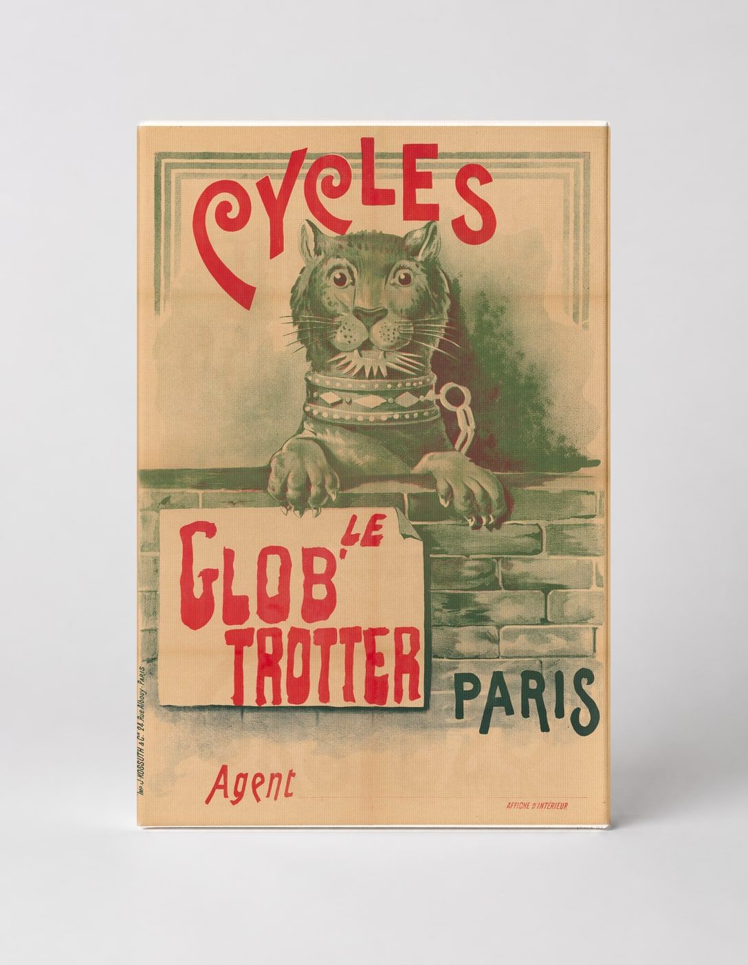 Cycles Le Globe Trotter Paris 1890s - Belle Époque Vintage Poster Wall Art