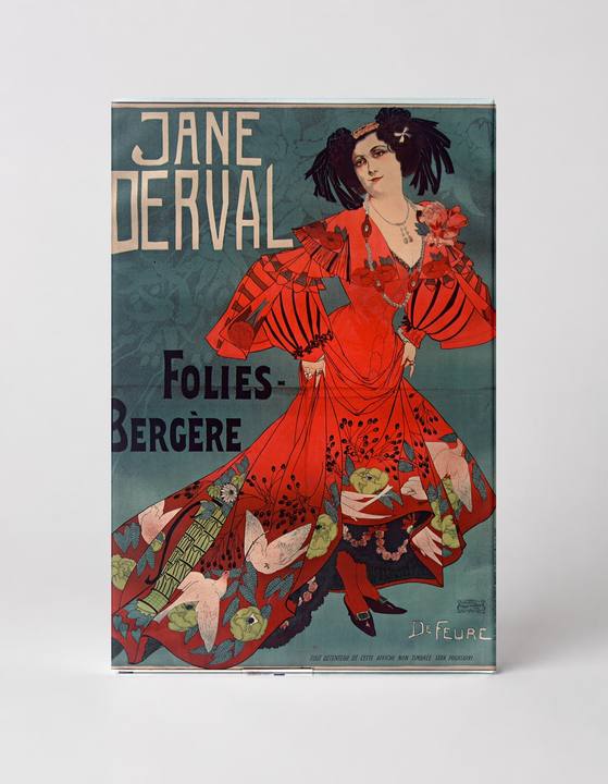 Jane Derval Folies-Bergère 1900 - Art Nouveau Vintage Poster Wall Art