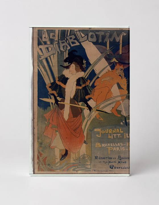 Le Diablotim 1890s Belgian Literary Journal - Art Nouveau Vintage Poster Wall Art