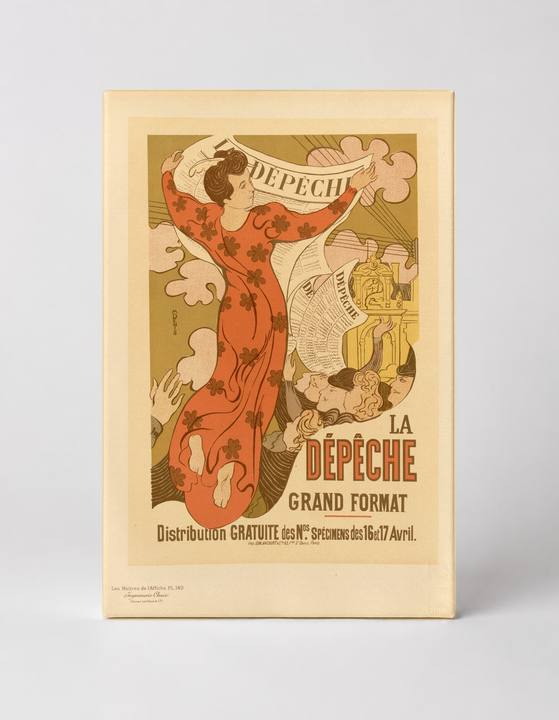 La Dépêche Grand Format 1890s - Art Nouveau Vintage Poster Wall Art