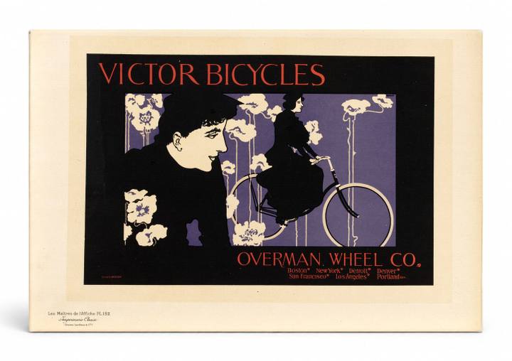 Victor Bicycles Overman Wheel Co. 1896 - Vintage Advertising Poster Wall Art
