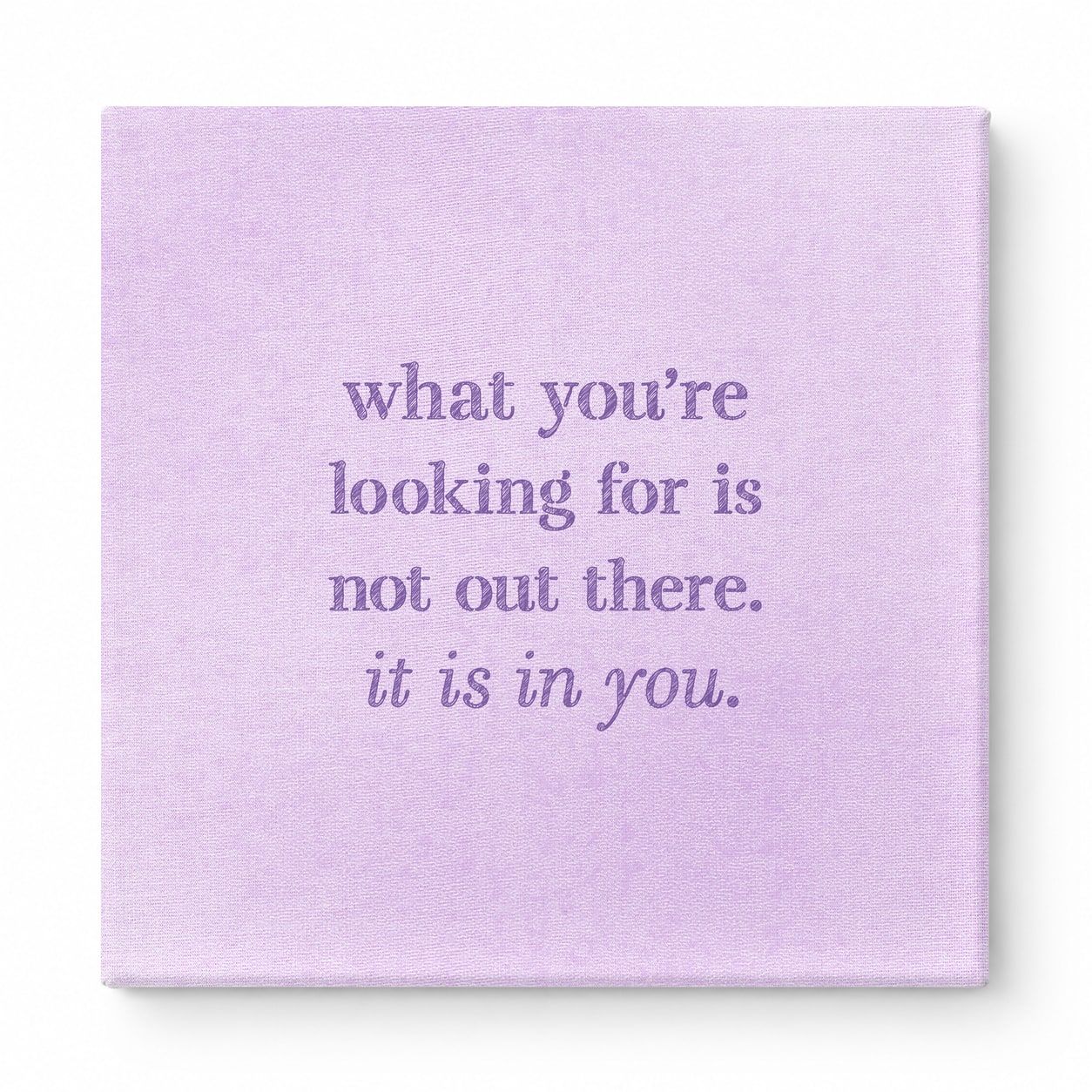 What You're Looking for Is Not Out There. It Is in You — Geometric Faceted Crystal