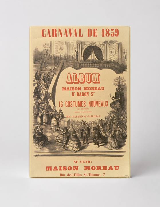 Carnaval de 1859 French Costume Album - Antique Lithograph Vintage Poster Wall Art