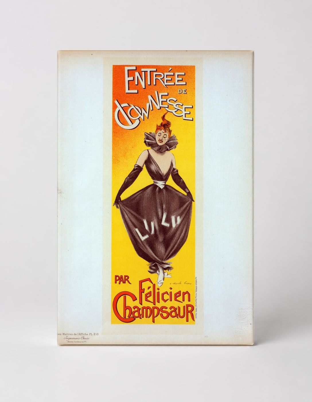 Entrée de Clownesse 1890s - Belle Époque Vintage Poster Canvas Wall Art