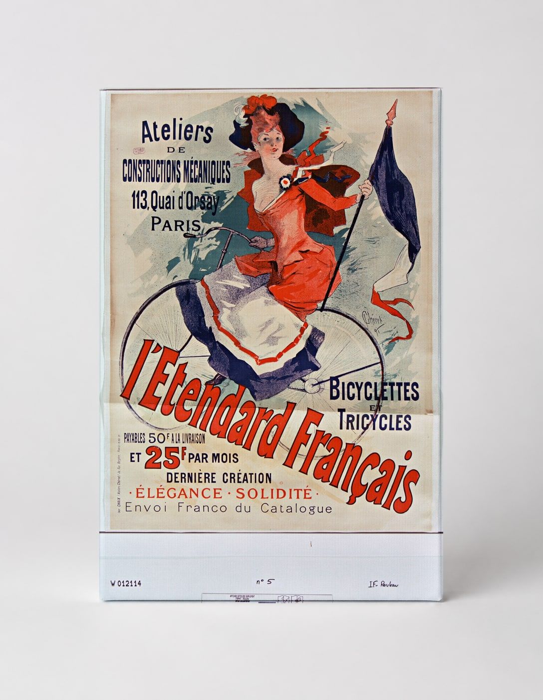 L'Etendard Français 1891 Bicycle Ad - Belle Époque Vintage Poster Wall Art