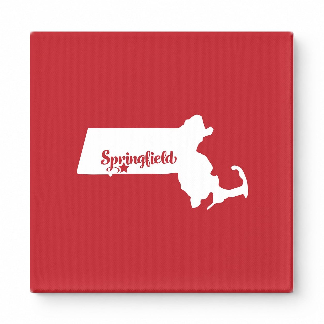 Home Sweet Springfield — Massachusetts State Silhouette