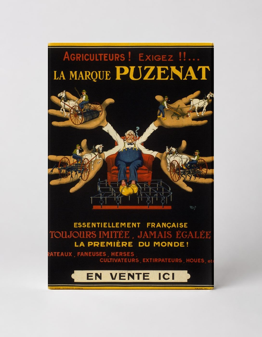 La Marque Puzenat 1900s French Farm Equipment Vintage Poster Wall Art