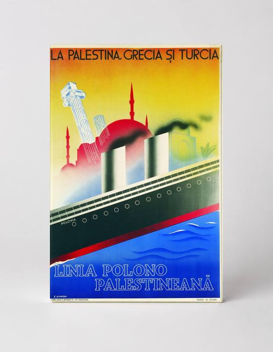 Linia Polono Palestineana 1930s Travel Poster - Art Deco Vintage Wall Art