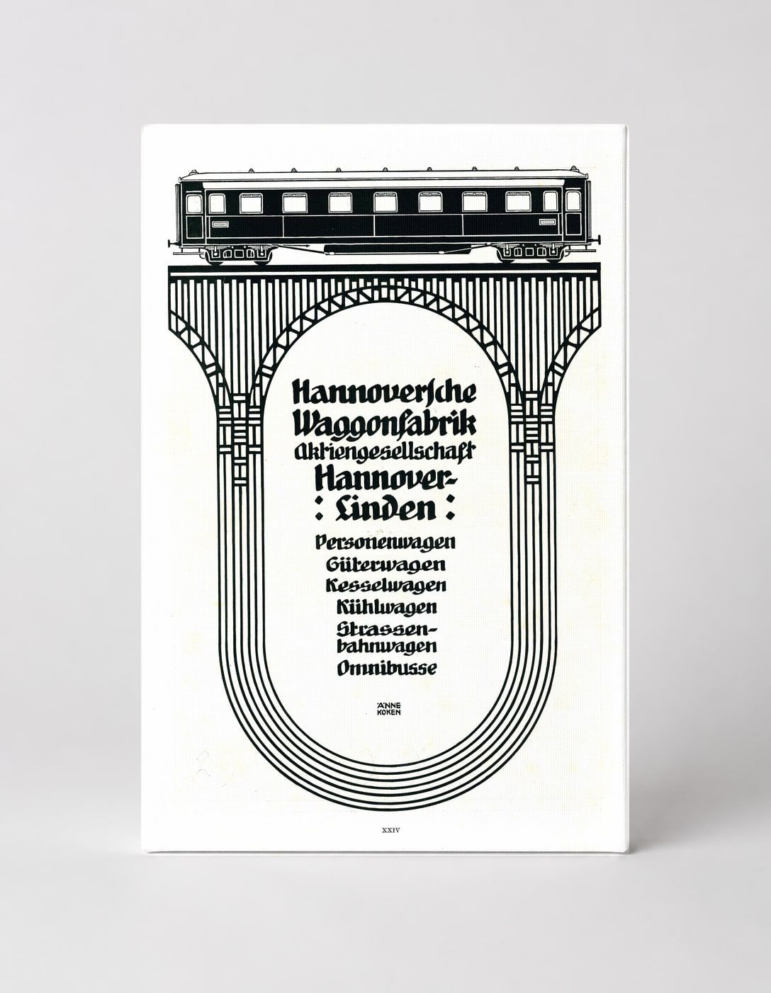 Hannoversche Waggonfabrik 1910s - German Industrial Vintage Poster Wall Art