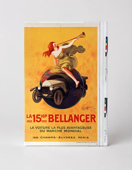 La 15HP Bellanger 1921 - French Automobile Vintage Poster Canvas Wall Art