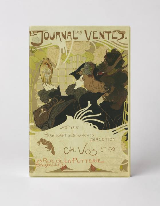Le Journal des Ventes 1890s - Art Nouveau Belgian Advertising Poster Wall Art