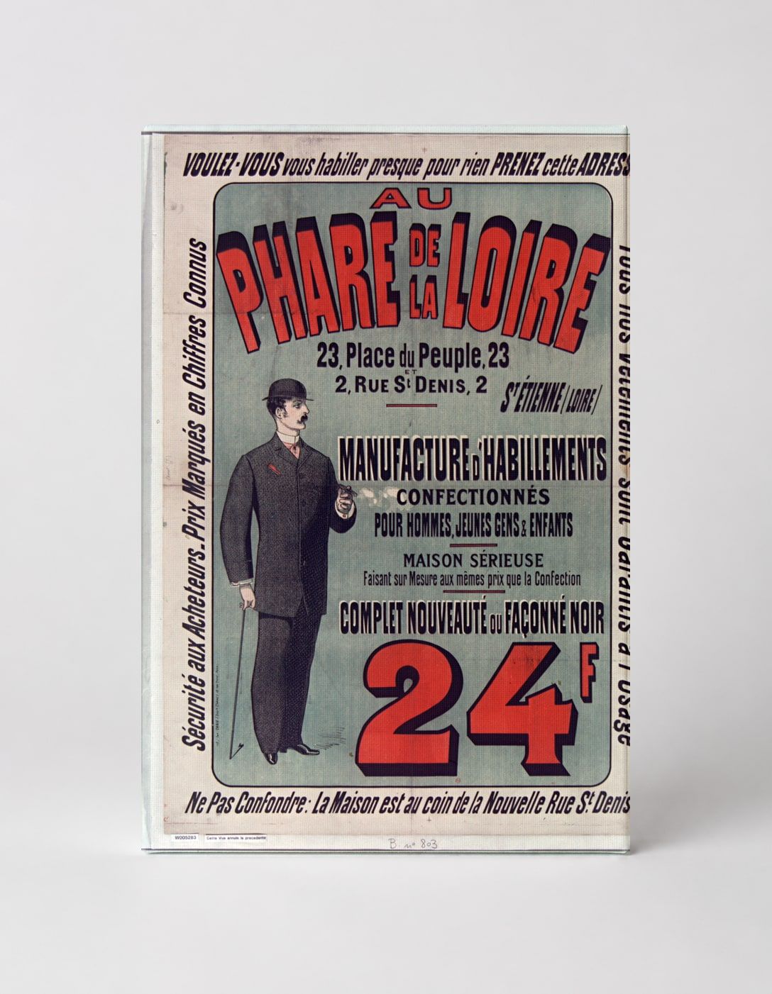 Au Phare de la Loire 1890s French Fashion - Vintage Advertising Poster Wall Art
