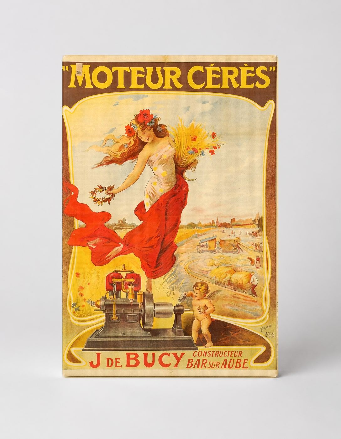 Moteur Cérès 1900s - Belle Époque French Advertising Vintage Poster Wall Art