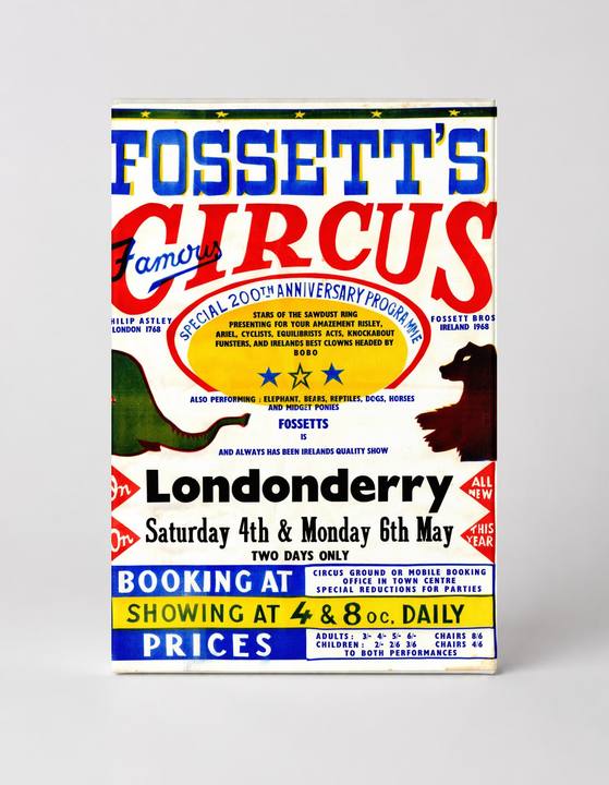 Fossett's Famous Circus 1968 - Vintage Irish Circus Poster Wall Art