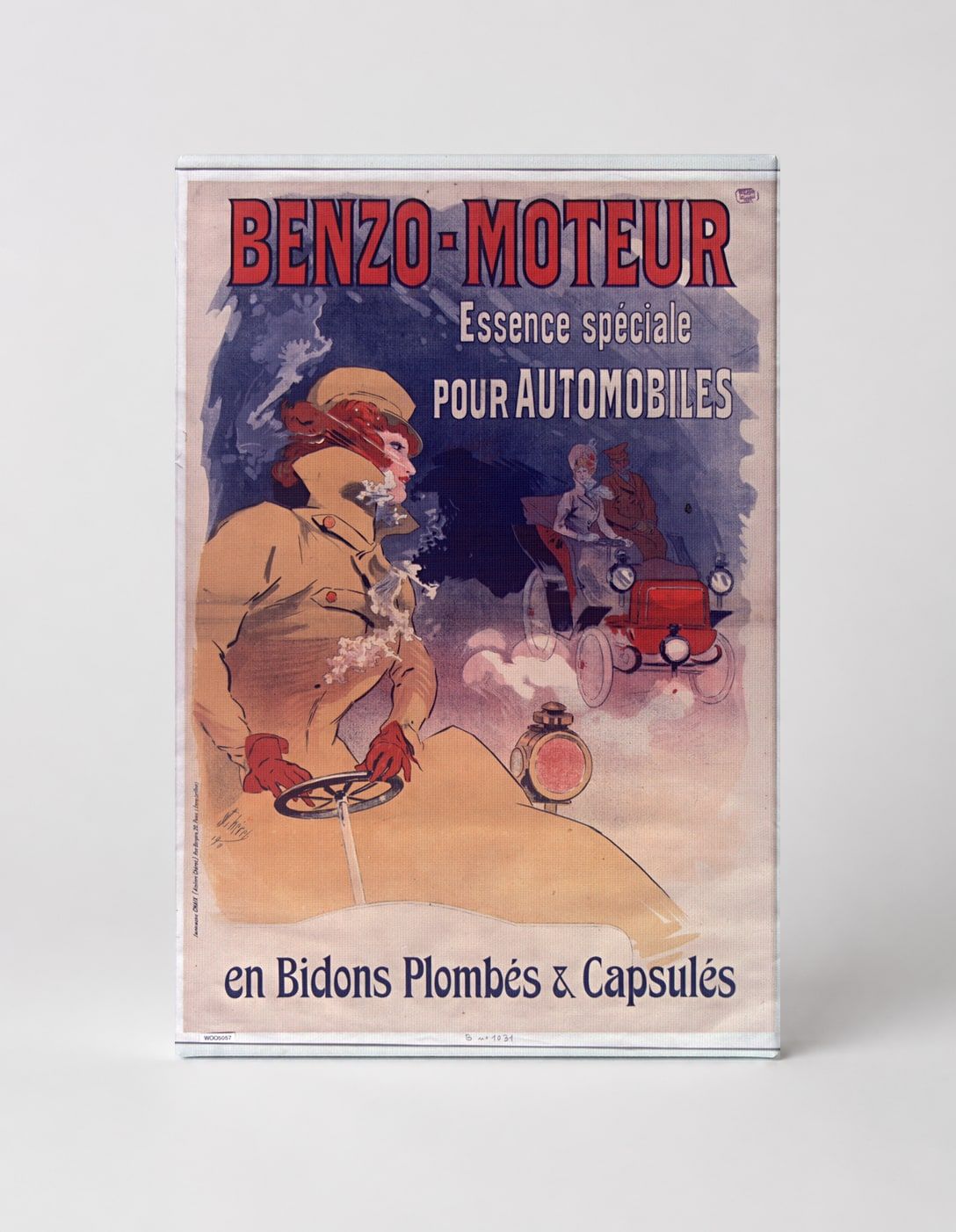 Benzo-Moteur 1900s Automobile Gasoline Vintage Poster Canvas Wall Art
